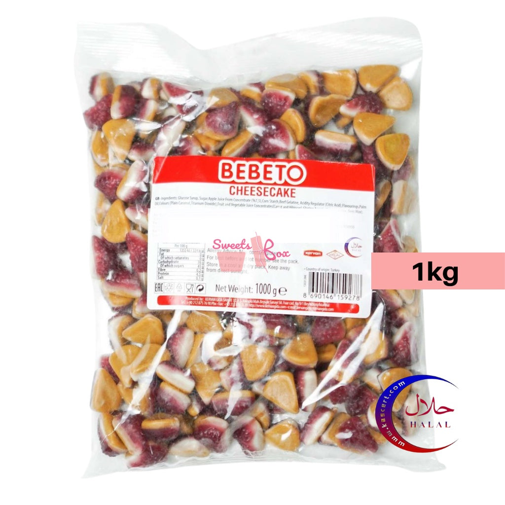 Bebeto Assorted Halal Gummy Candy 1kg - Tasty Halal Candy Gummy Gula-Gula Masam Manis Snack Family Pack