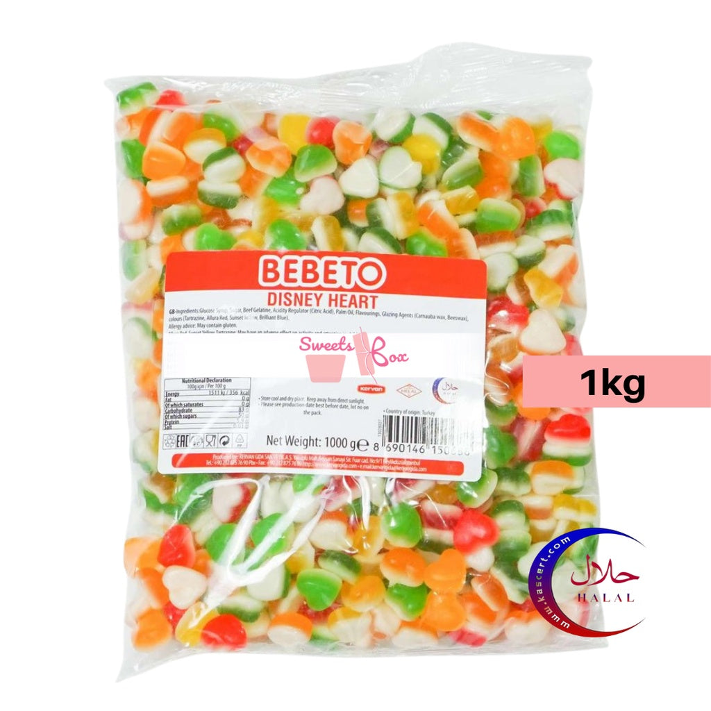 Bebeto Assorted Halal Gummy Candy 1kg - Tasty Halal Candy Gummy Gula-Gula Masam Manis Snack Family Pack