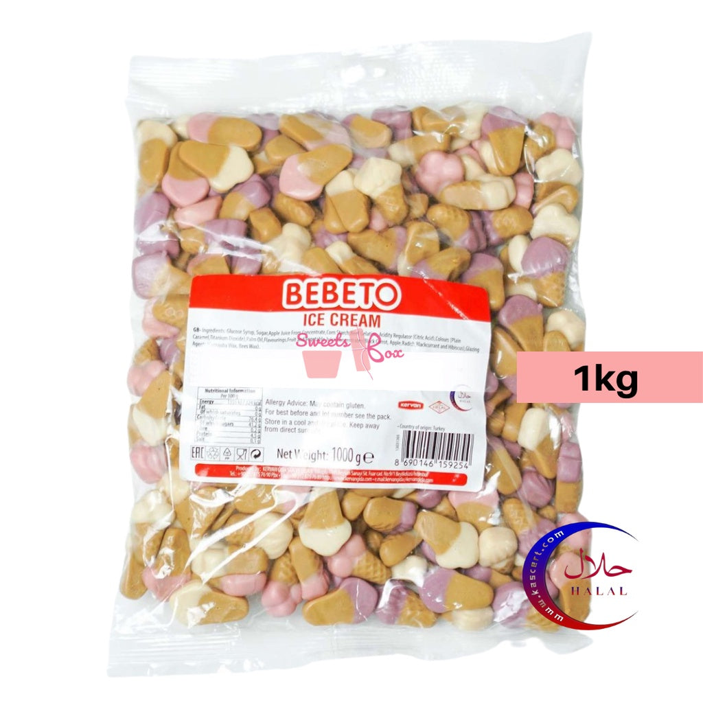 Bebeto Assorted Halal Gummy Candy 1kg - Tasty Halal Candy Gummy Gula-Gula Masam Manis Snack Family Pack