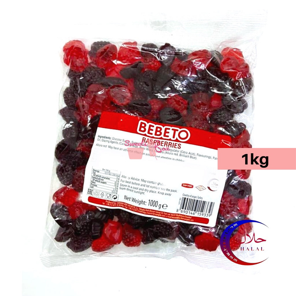 Bebeto Assorted Halal Gummy Candy 1kg - Tasty Halal Candy Gummy Gula-Gula Masam Manis Snack Family Pack