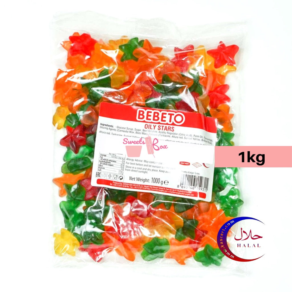 Bebeto Assorted Halal Gummy Candy 1kg - Tasty Halal Candy Gummy Gula-Gula Masam Manis Snack Family Pack