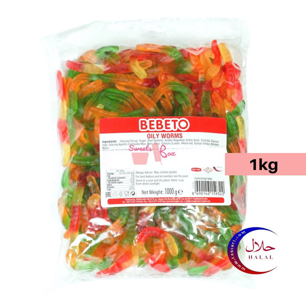 Bebeto Assorted Halal Gummy Candy 1kg - Tasty Halal Candy Gummy Gula-Gula Masam Manis Snack Family Pack