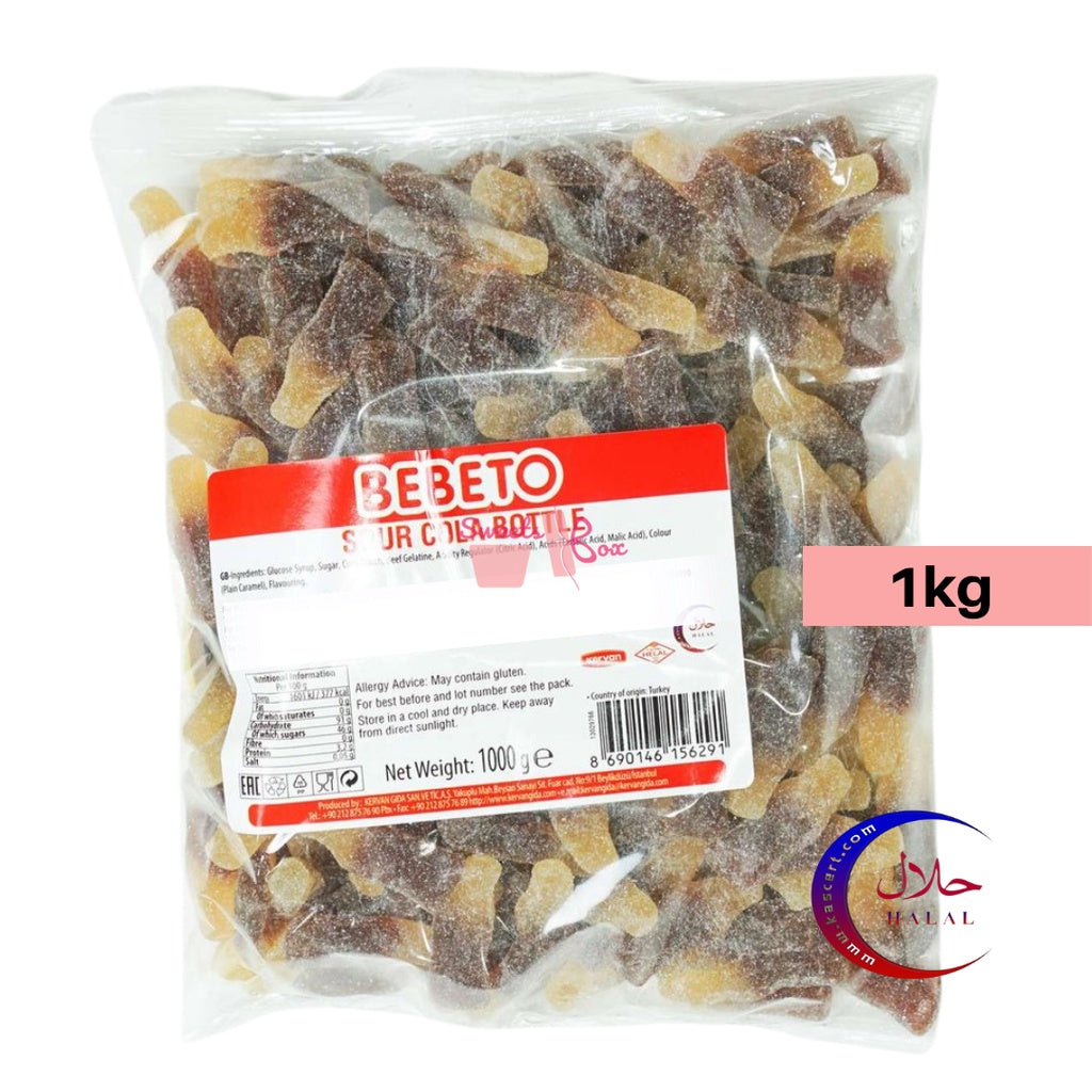Bebeto Assorted Halal Gummy Candy 1kg - Tasty Halal Candy Gummy Gula-Gula Masam Manis Snack Family Pack