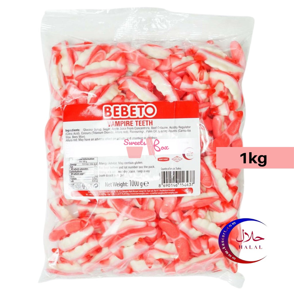 Bebeto Assorted Halal Gummy Candy 1kg - Tasty Halal Candy Gummy Gula-Gula Masam Manis Snack Family Pack