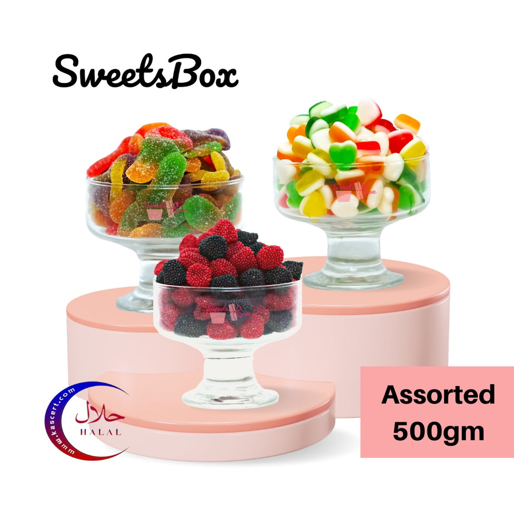 Sweetsbox | Bebeto Assorted Halal Gummy Candy - 500g - Tidbits - Snack - Gula-Gula - Snek Makanan Ringan