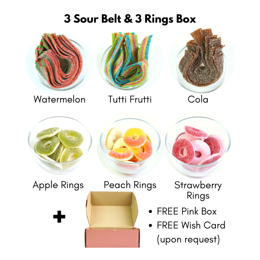 SweetsBox Sour Box / Sweet Collection - 600g-900g - Halal Candy Gummy