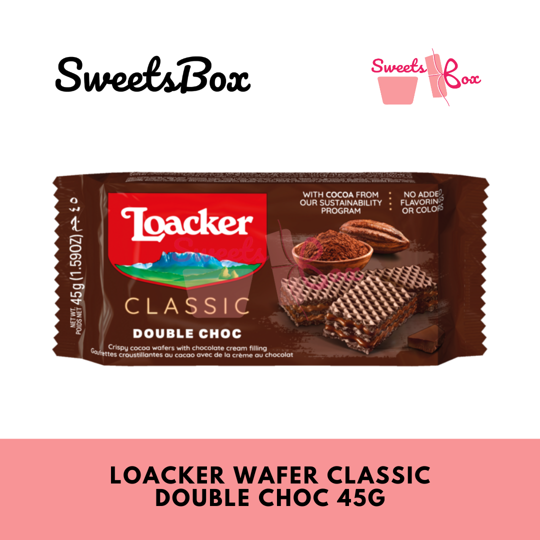 Loacker Classic Wafer ( Napolitaner / Cremkakao / Milk / Peanut Butter / Vanilla) - 45g - Biskut Coklat Sedap