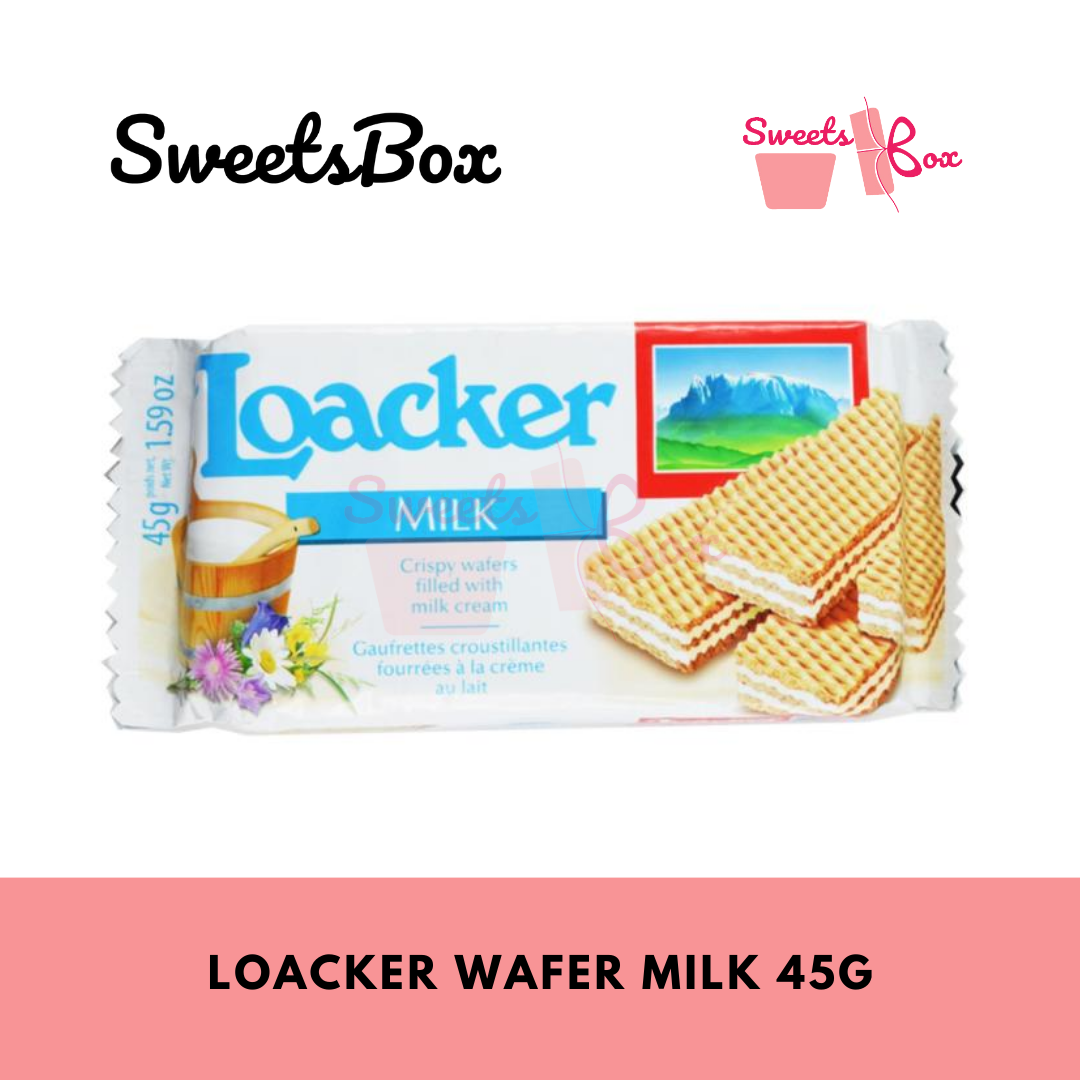 Loacker Classic Wafer ( Napolitaner / Cremkakao / Milk / Peanut Butter / Vanilla) - 45g - Biskut Coklat Sedap