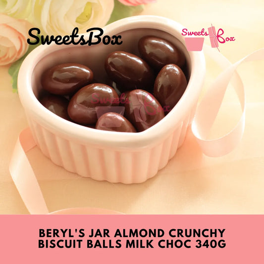 Beryl's Crunchy Almond Coated With Milk Chocolate & Crunchy Biscuit Ball (340g)