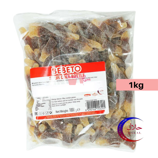 Bebeto Sour Cola Bottle Gummies – Tangy, Fizzy & Halal