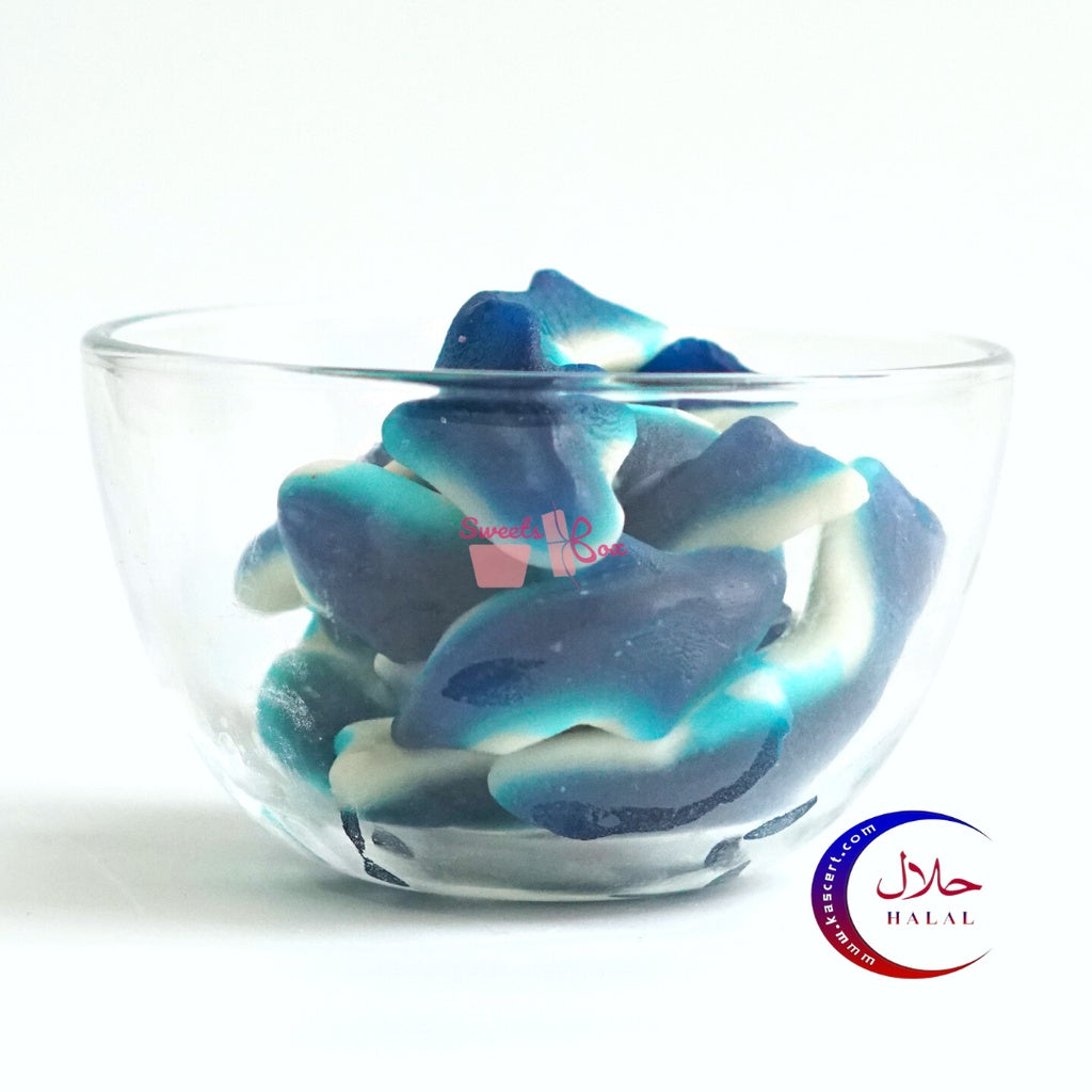 Bebeto Blue Shark Gummies – Blueberry Flavored Halal Chewy Candy for Kids & Adults