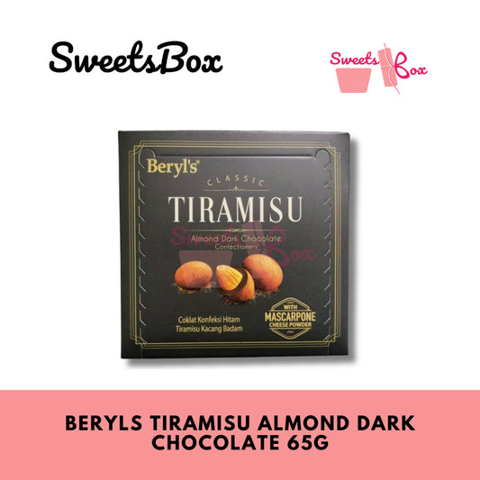 Beryl's Tiramisu Almond Dark Chocolate 65G