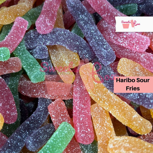 Haribo Sour Fries Halal Gummy Candy - 900g (Original Packaging)