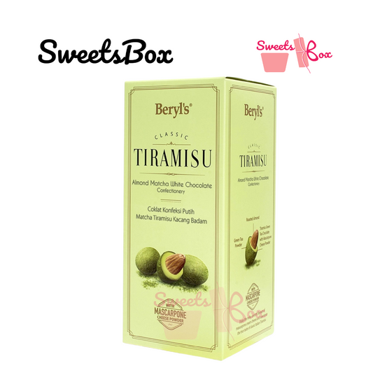 Beryl's Classic Tiramisu Almond Matcha White Chocolate Confectionery (150g)