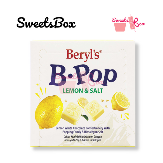 Beryl's B.POP Lemon White Chocolate Confectionery With Popping Candy & Salt (50g)