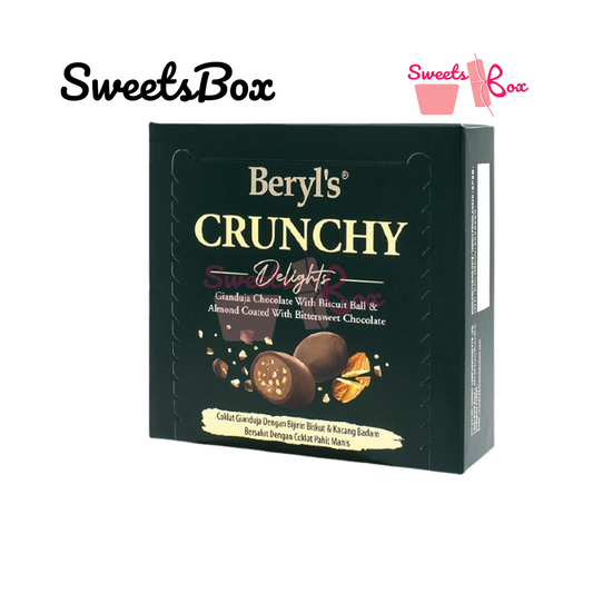 Beryl's Crunchy Delights Gianduja Chocolate Biscuit Ball & Almond Coated With Bittersweet Chocolate (60g)