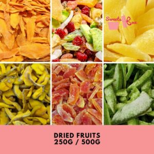 Dried Fruits 250g 500g – Dried Guava Dried Mango Dried Papaya Dried Pineapple Dried Pomelo Dried Mix Fruits – Halal